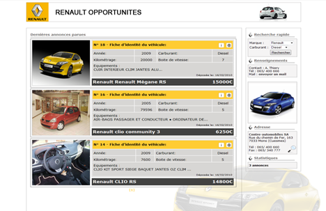 Renault Mons Opportunités : Petites annonces
